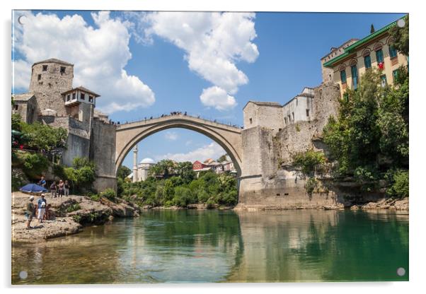 Majestic Arch of Mostar Acrylic by Kevin Snelling