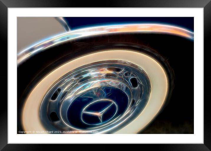 Mercedes-Benz W180 Vintage Car Close Up Framed Mounted Print by Stuart Chard