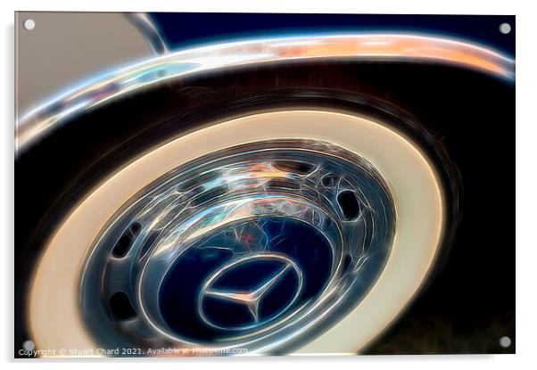 Mercedes-Benz W180 Vintage Car Close Up Acrylic by Travel and Pixels 