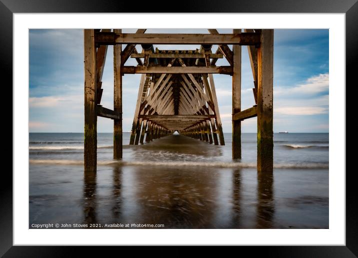 Steetley Pier Hartlepool Framed Mounted Print by John Stoves