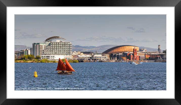 Cardiff Bay Scene Framed Mounted Print by Heidi Stewart