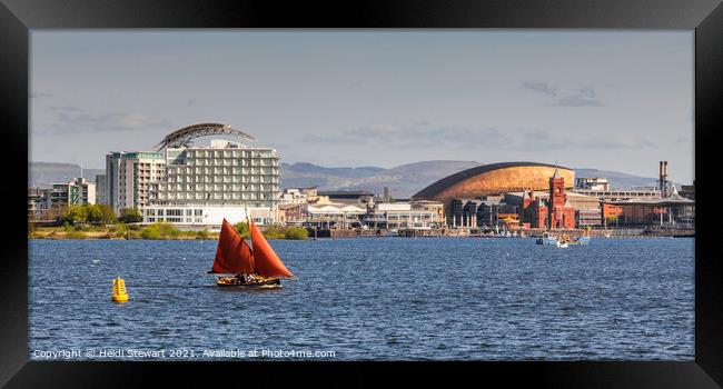 Cardiff Bay Scene Framed Print by Heidi Stewart