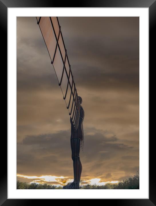 Angle of the North Dark Framed Mounted Print by Duncan Loraine