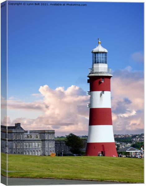 Smeatons Tower Plymouth Canvas Print by Lynn Bolt
