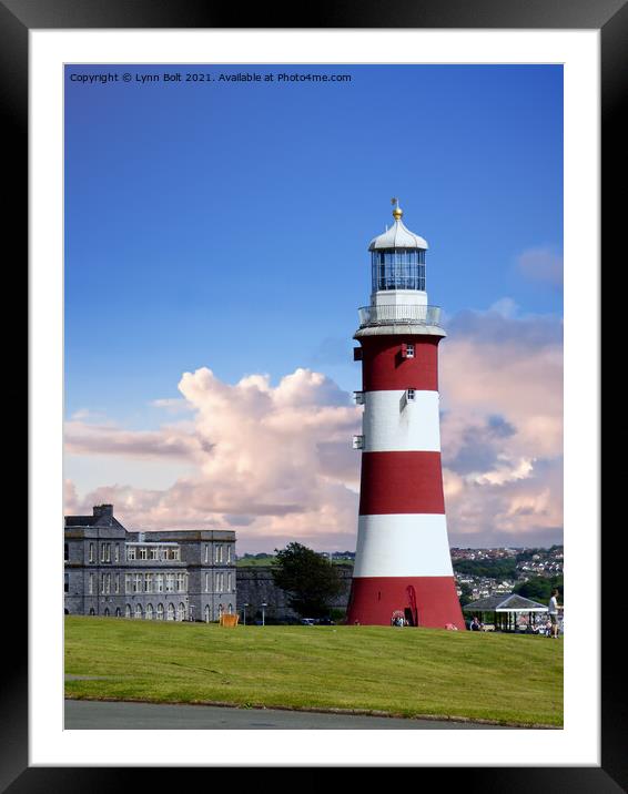 Smeatons Tower Plymouth Framed Mounted Print by Lynn Bolt