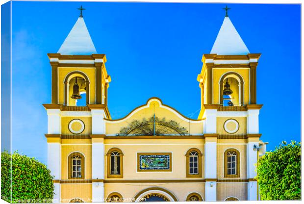 Bell Towers Mission San Jose del Cabo Anuiti Mexico Canvas Print by William Perry