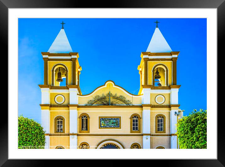 Bell Towers Mission San Jose del Cabo Anuiti Mexico Framed Mounted Print by William Perry