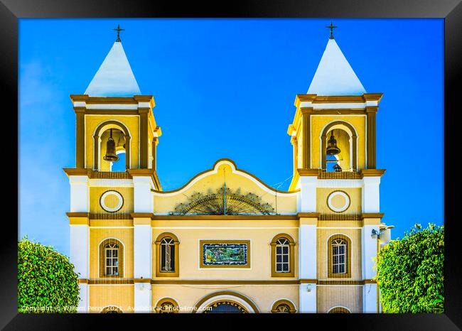 Bell Towers Mission San Jose del Cabo Anuiti Mexico Framed Print by William Perry