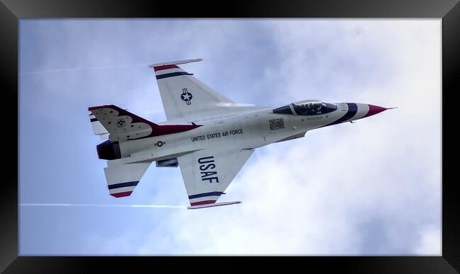 USAF Thunderbird Framed Print by Jon Fixter