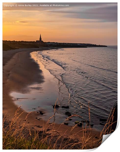 Sunset in Tynemouth  Print by Aimie Burley