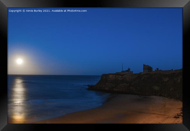 Tynemouth by night Framed Print by Aimie Burley