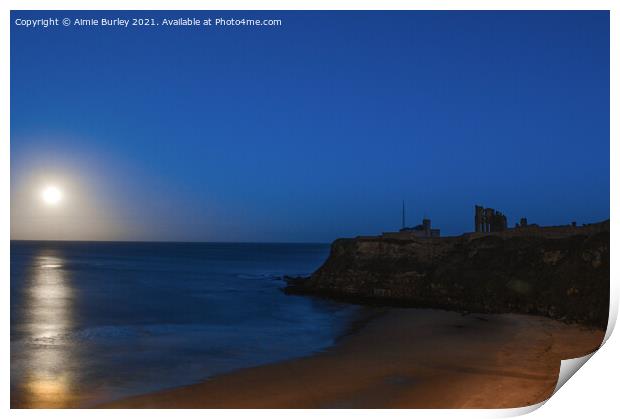 Tynemouth by night Print by Aimie Burley