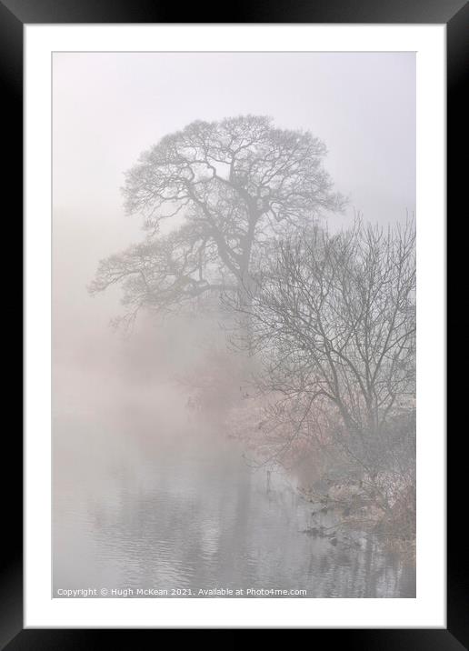 Foggy & frosty day River Annan Framed Mounted Print by Hugh McKean