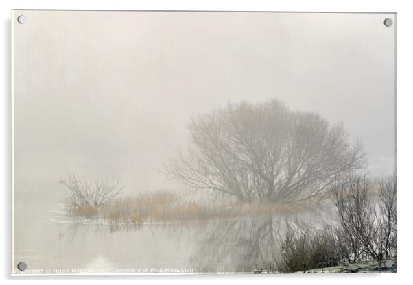 Foggy afternoon River Annan Acrylic by Hugh McKean