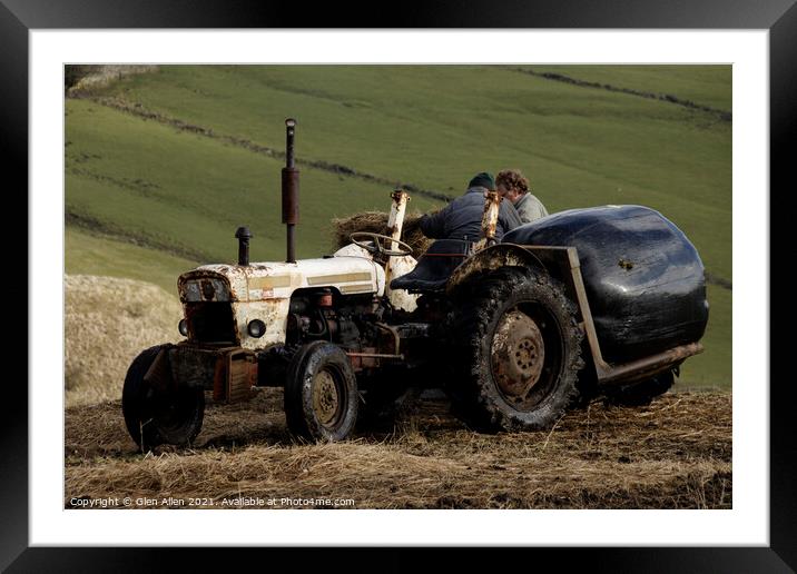 Tractor  Framed Mounted Print by Glen Allen