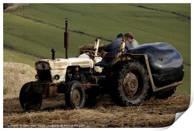 Tractor  Print by Glen Allen