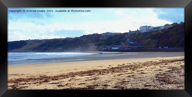 Scarborough north beach summer scene. Framed Print by Andrew Heaps