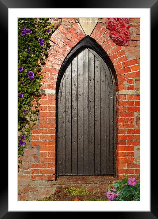 The Garden Door Framed Mounted Print by Christine Lake