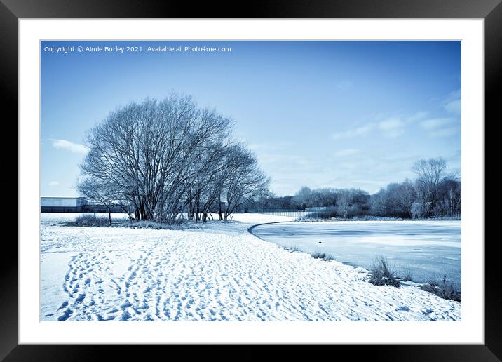 Frosty landscape Framed Mounted Print by Aimie Burley