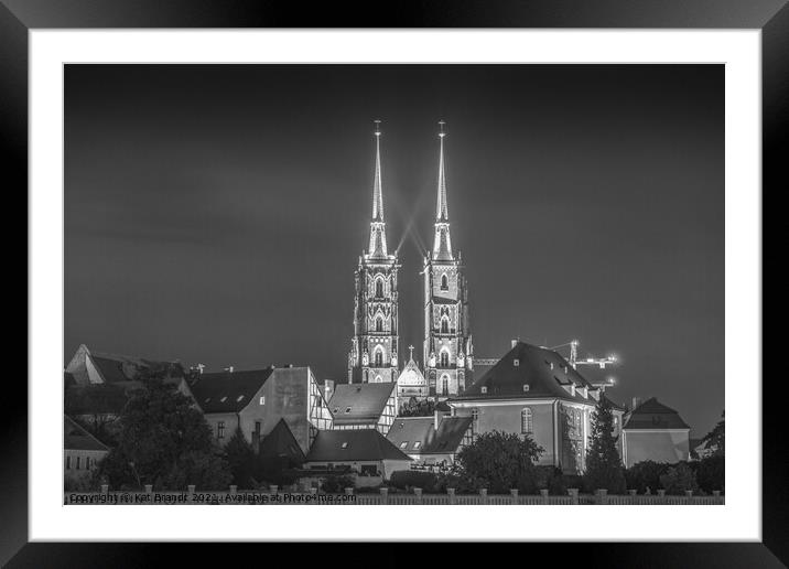 Wroclaw Cityscape at night Framed Mounted Print by KB Photo