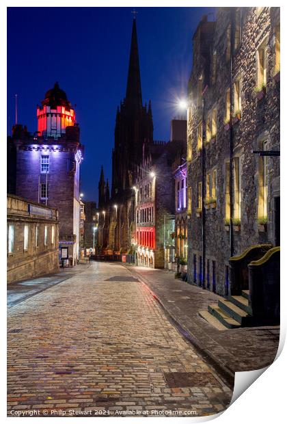 Castlehill, Royal Mile, Edinburgh Print by Philip Stewart