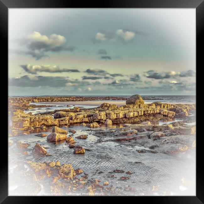 Evening at  Seamill Beach , Ayrshire  Framed Print by Tylie Duff Photo Art