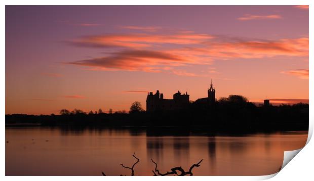 Linlithgow Palace, Scotland at sunrise. Print by Tommy Dickson