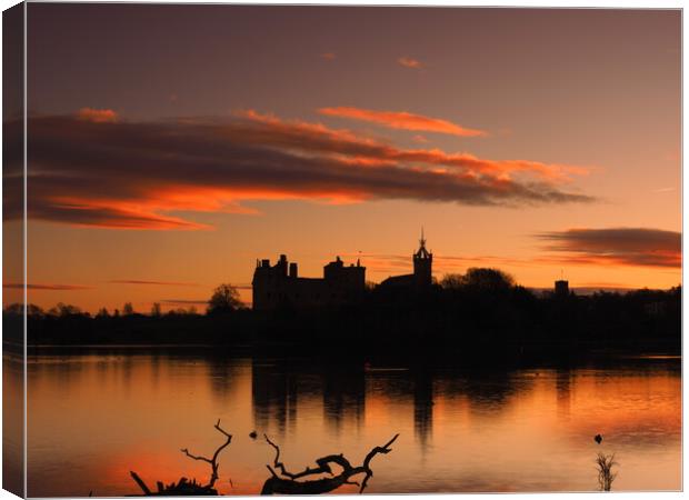Linlithgow Loch, Scotland at sunrise. Canvas Print by Tommy Dickson