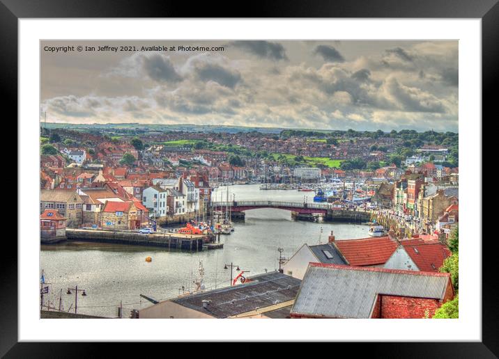 Whitby Harbour  Framed Mounted Print by Ian Jeffrey
