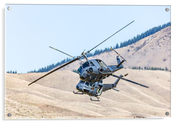 Bell Iroquois Helicopters Acrylic by Steve de Roeck