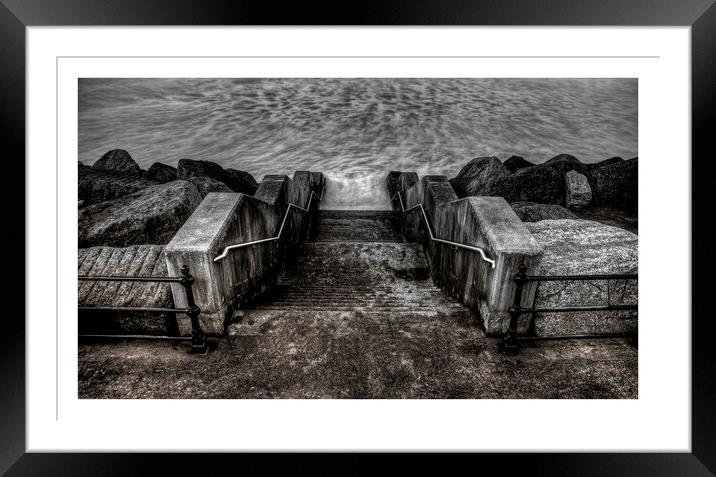 Gritty Scarborough steps 276 Framed Mounted Print by PHILIP CHALK