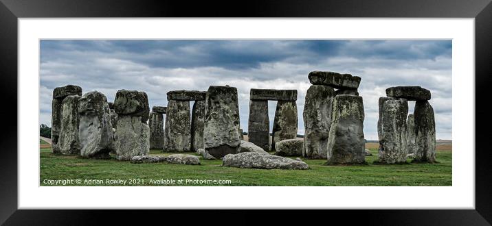 Stonehenge Framed Mounted Print by Adrian Rowley
