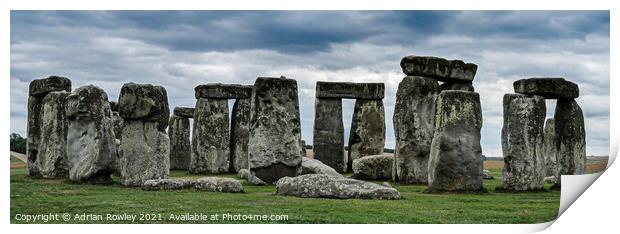 Stonehenge Print by Adrian Rowley