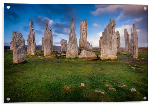 Callanish Stones Isle of Lewis Acrylic by John Frid