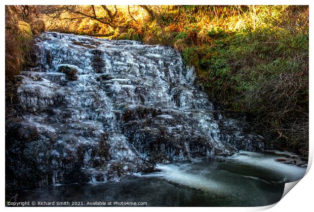 Frozen cascade. Print by Richard Smith