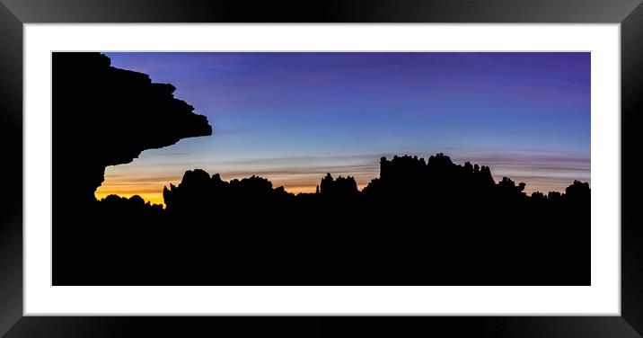Sunset Silhouette Framed Mounted Print by DiFigiano Photography