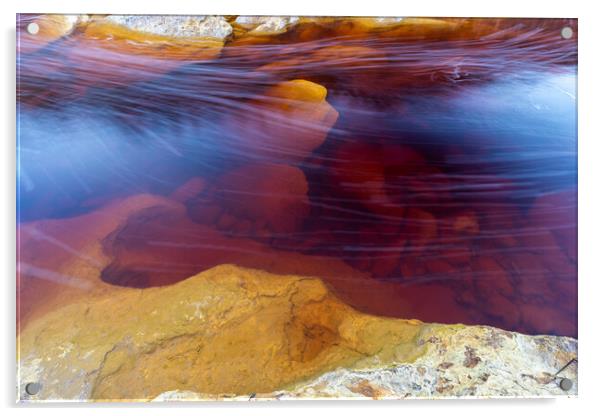  abstract view of a riverbed in an abandoned mining area with mi Acrylic by DiFigiano Photography