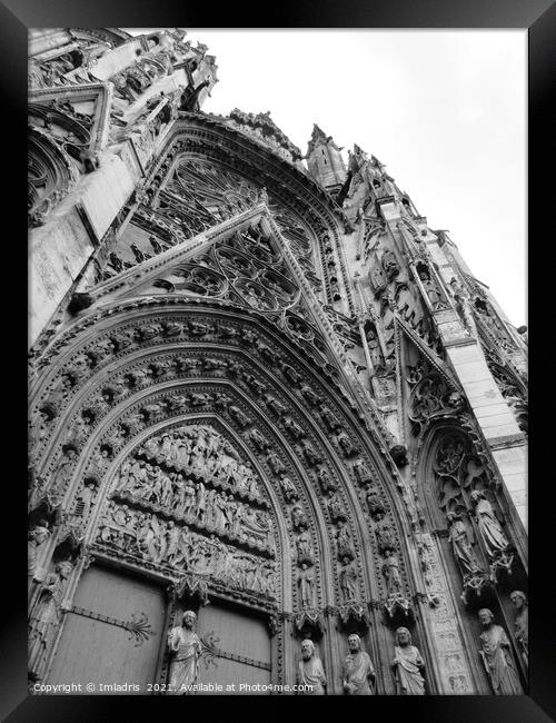 Rouen Cathedral, Normandy, France Framed Print by Imladris 