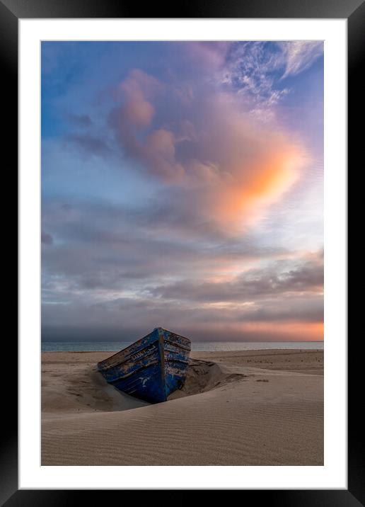 Beached And Buried Framed Mounted Print by DiFigiano Photography