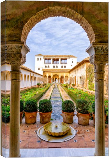 Generalife Palace Canvas Print by DiFigiano Photography