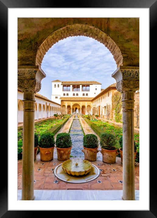 Generalife Palace Framed Mounted Print by DiFigiano Photography