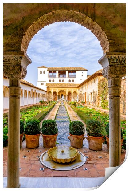 Generalife Palace Print by DiFigiano Photography