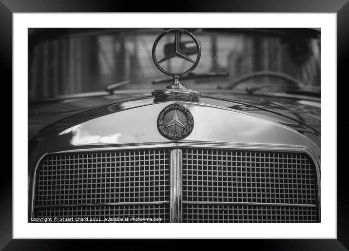 Vintage Mercedes Benz Car Framed Mounted Print by Travel and Pixels 