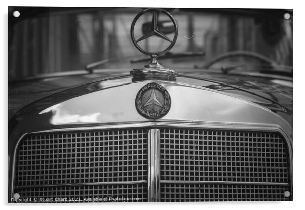 Vintage Mercedes Benz Car Acrylic by Travel and Pixels 