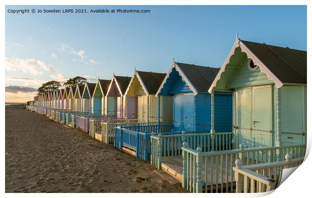 Beachuts as Sunset Print by Jo Sowden