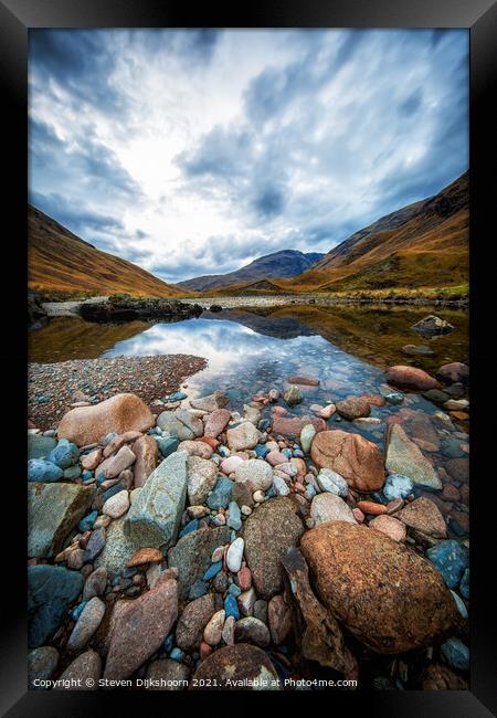 Landscape in Scotland in portrait  Framed Print by Steven Dijkshoorn