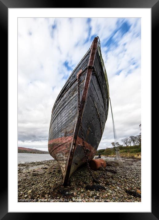 The front of an abandoned boat at Fort William in Scotland Framed Mounted Print by Steven Dijkshoorn