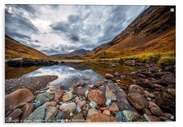Near Loch Etive while driving through Scotland Acrylic by Steven Dijkshoorn