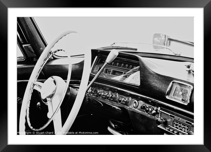 American Car Interior Framed Mounted Print by Travel and Pixels 