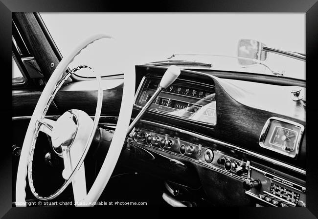 American Car Interior Framed Print by Travel and Pixels 